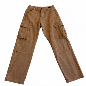 BT Black Utility Cargo Pants Tan Brown Workwear Streetwear Size 28